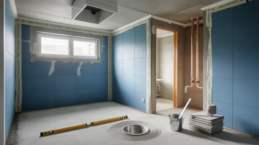 badrumsrenovering steg f r steg t tskikt fall mot golvbrunn ventilation och kostnad med rot